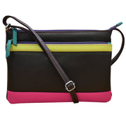 Double Zip Multi Color Crossbody 6028