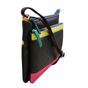 Double Zip Multi Color Crossbody 6028