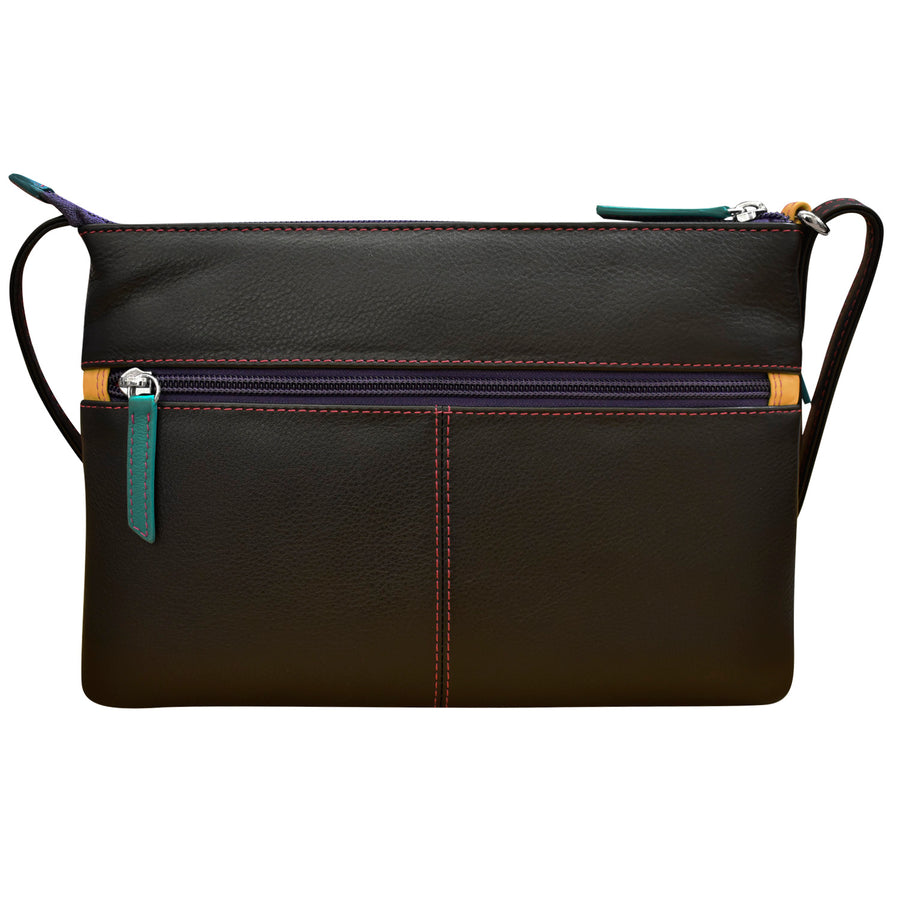 Double Zip Multi Color Crossbody 6028