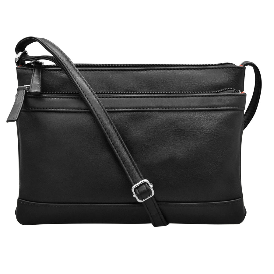 6028 DOUBLE ZIP CROSSBODY BAG