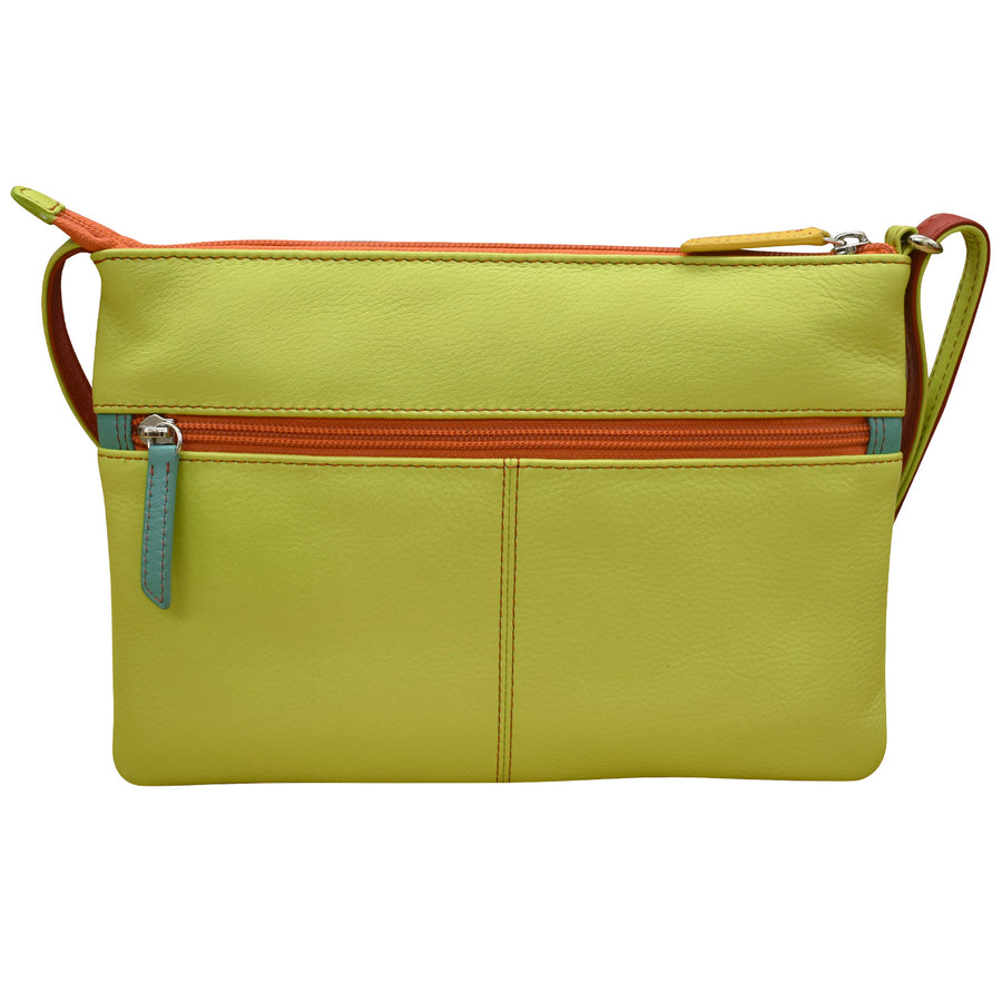 Double Zip Multi Color Crossbody 6028