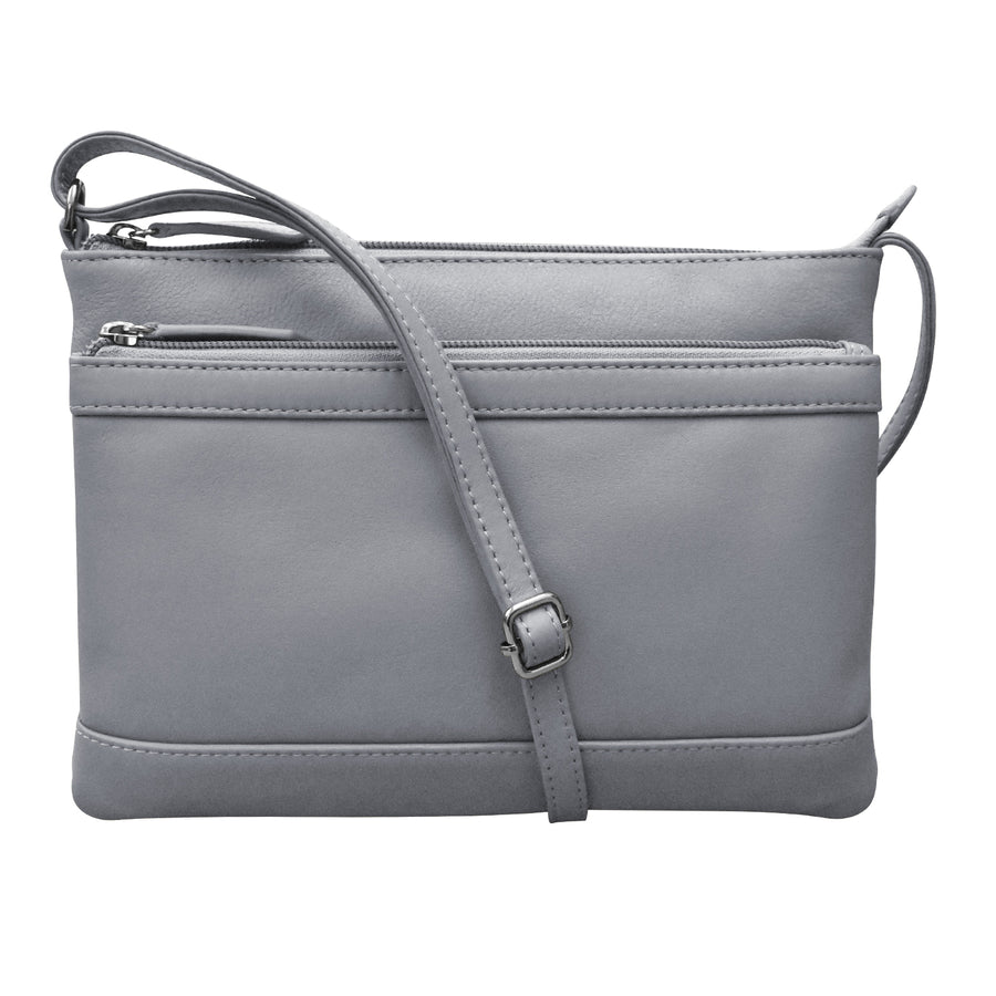 6028 DOUBLE ZIP CROSSBODY BAG