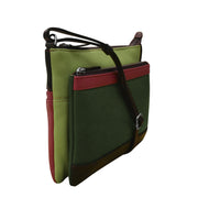 Double Zip Multi Color Crossbody 6028