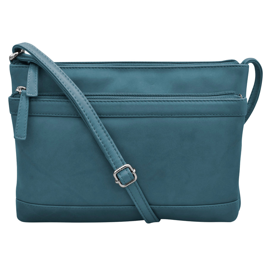 6028 DOUBLE ZIP CROSSBODY BAG