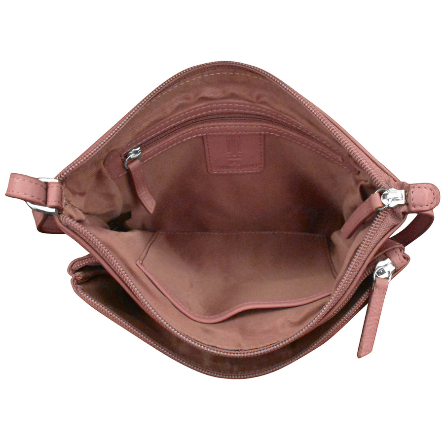 6028 DOUBLE ZIP CROSSBODY BAG