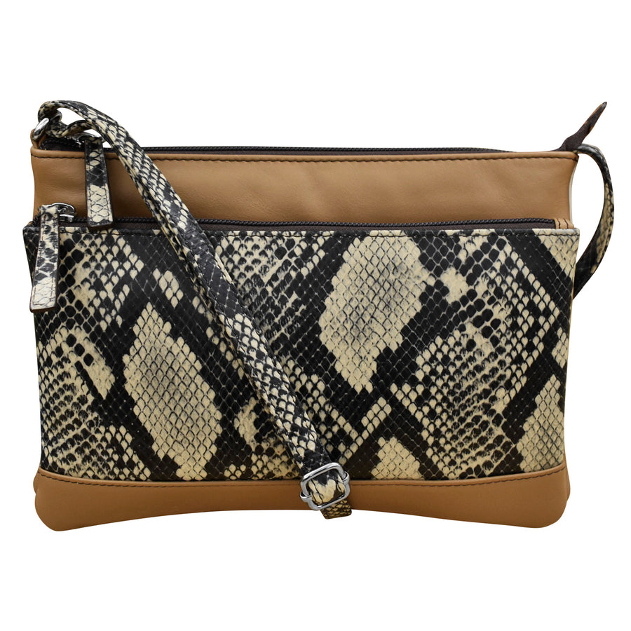 Double Zip Multi Color Crossbody 6028