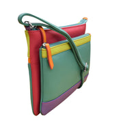 Double Zip Multi Color Crossbody 6028