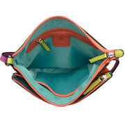 Double Zip Multi Color Crossbody 6028