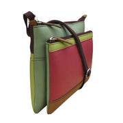 Double Zip Multi Color Crossbody 6028