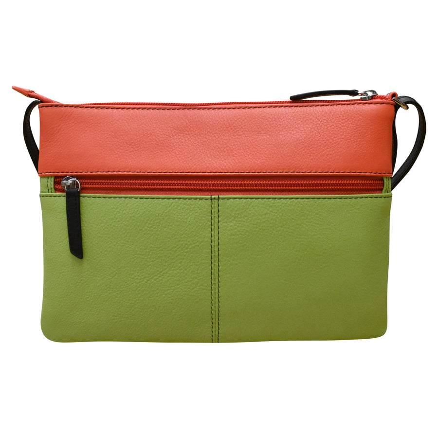 Double Zip Multi Color Crossbody 6028