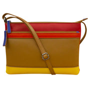 Double Zip Multi Color Crossbody 6028