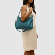 Zip Top Hobo with Two Detachable Straps 6091