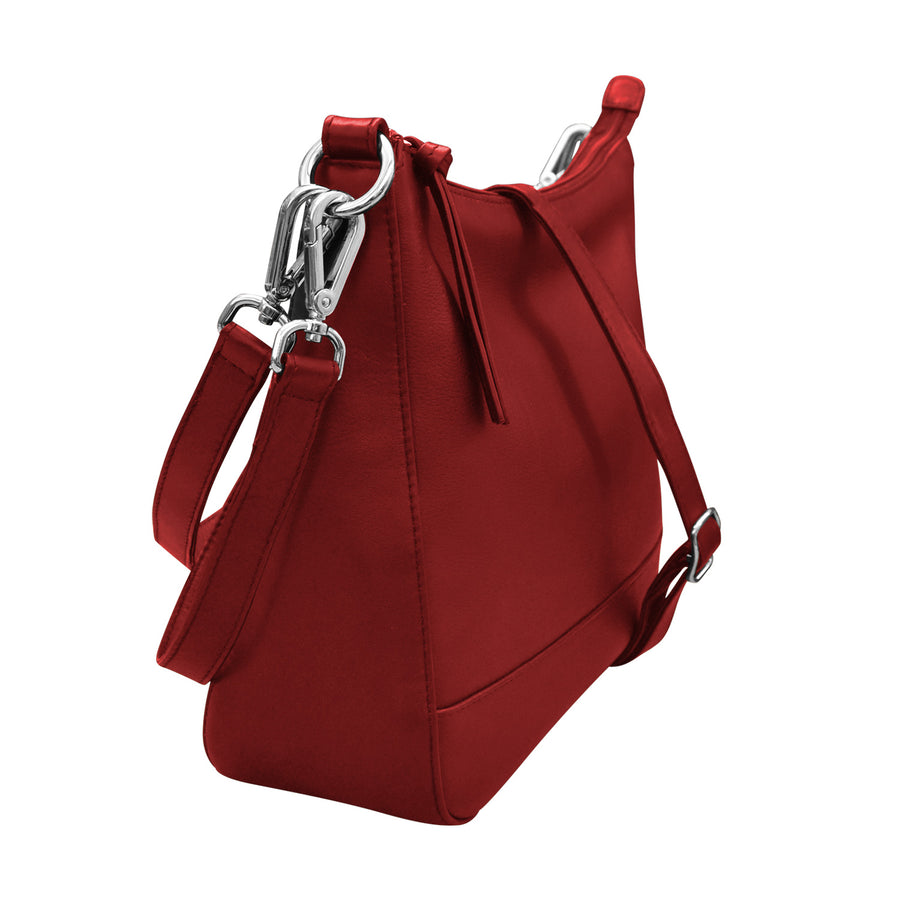 Zip Top Hobo with Two Detachable Straps 6091