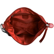 Zip Top Hobo with Two Detachable Straps 6091