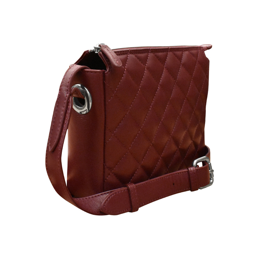 6354 QUILTED TOP ZIP CROSSBODY