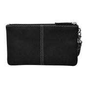 Double Zip Clutch with Wrist Strap 6513