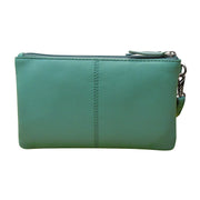 Double Zip Clutch with Wrist Strap 6513