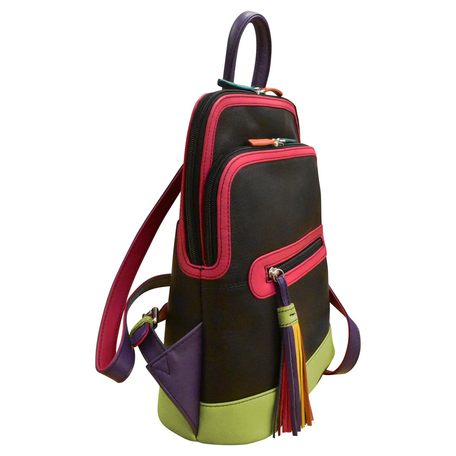 Multicolor Leather Backpack 6515