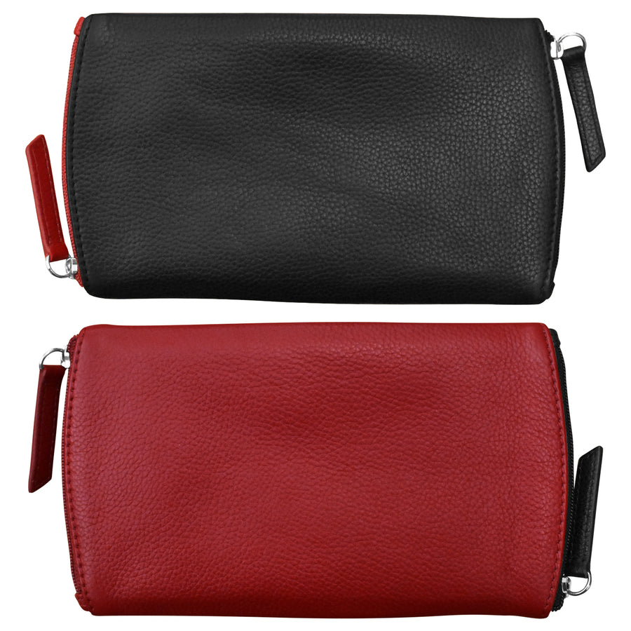 Two Tone Double Zip Eyeglass Case 6571