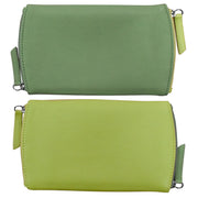 Two Tone Double Zip Eyeglass Case 6571