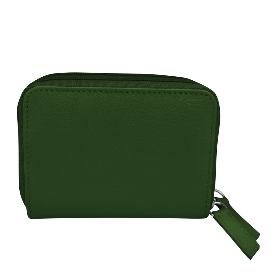 Double Zip Accordion Credit Card Holder 6714