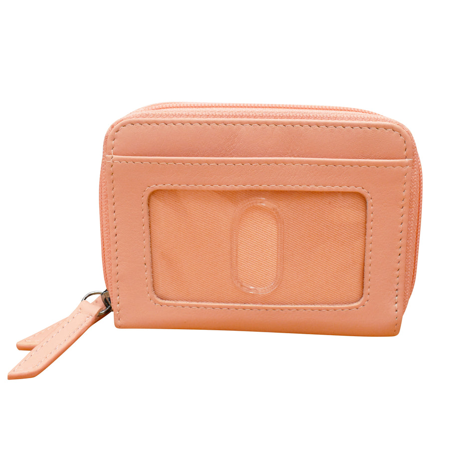 Double Zip Accordion Credit Card Holder 6714