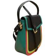 6777 MULTI COLOR FLAP BUCKET BAG