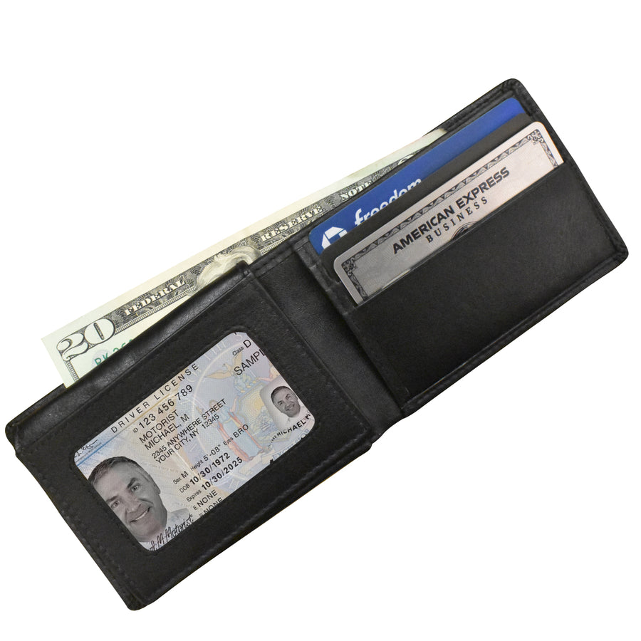 Men's Wallet Compact Bifold with Left Flip 7002