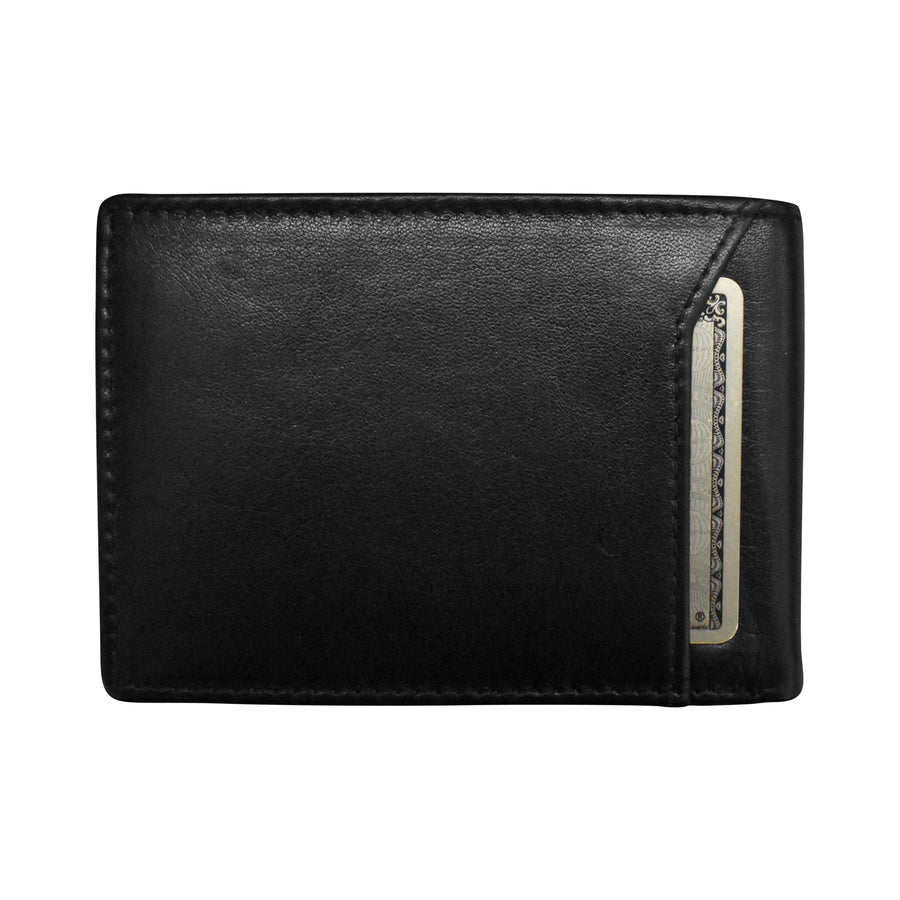 Men's Wallet Compact Bifold with Back Slip 7003