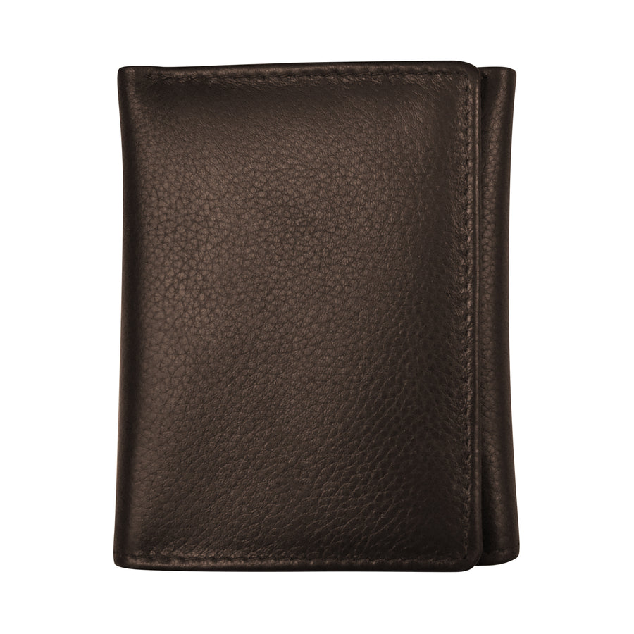 Men's Pebble Grain Leather Trifold Wallet 7030