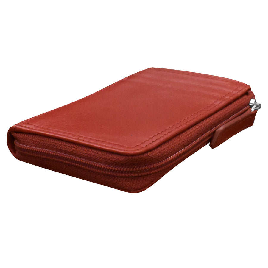 Vertical Zip Card Wallet 7411