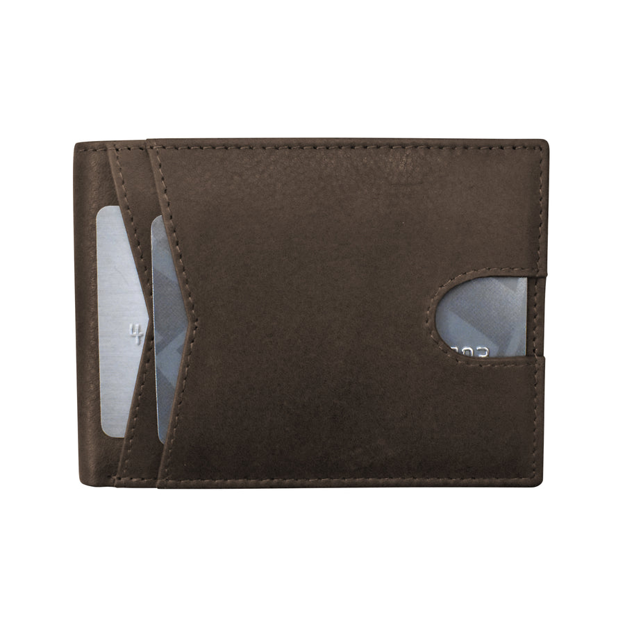 Men's Wallet Premium Leather Front Pocket Bifold 7602