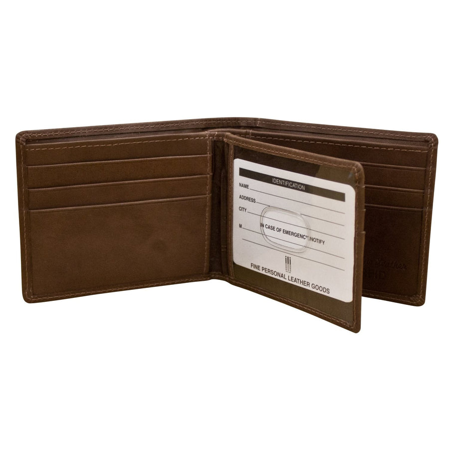 Men's Bifold Wallet with Center Flip 7745