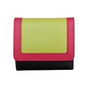 Color Block Tri-fold Mini Wallet 7824