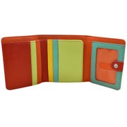 Color Block Tri-fold Mini Wallet 7824