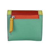 Color Block Tri-fold Mini Wallet 7824