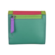 Color Block Tri-fold Mini Wallet 7824