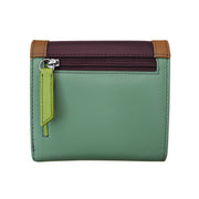 Color Block Tri-fold Mini Wallet 7824