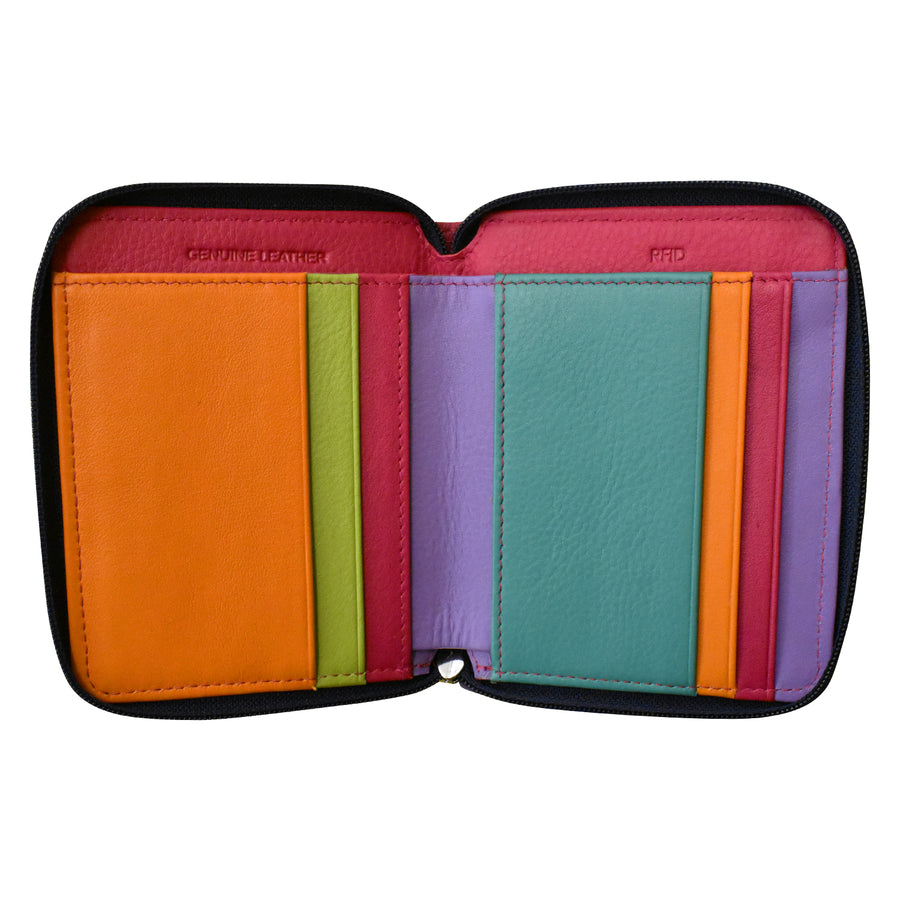 Small Multi Color Zip Wallet 7858