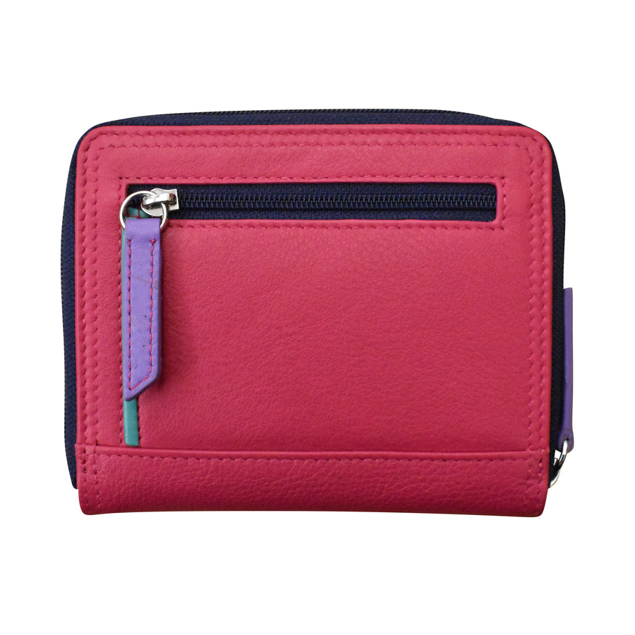 Small Multi Color Zip Wallet 7858