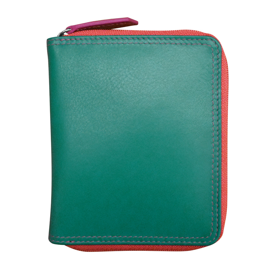 Small Multi Color Zip Wallet 7858