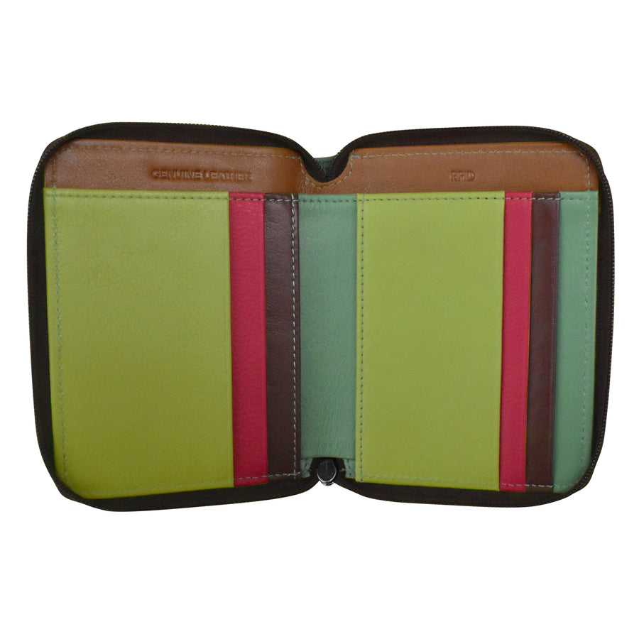 Small Multi Color Zip Wallet 7858