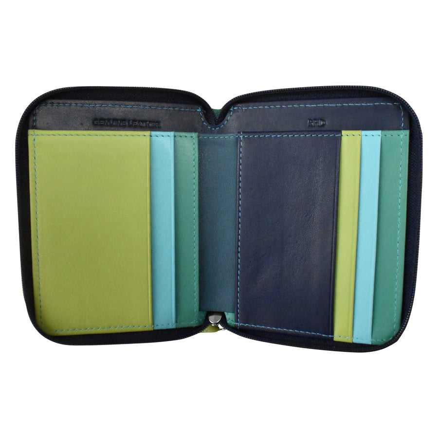 Small Multi Color Zip Wallet 7858