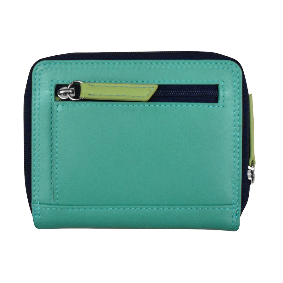 Small Multi Color Zip Wallet 7858