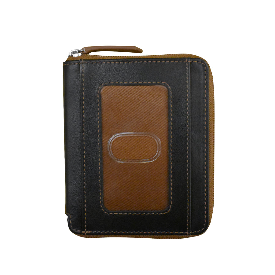 Small Two Tone Zip Around Wallet 7860