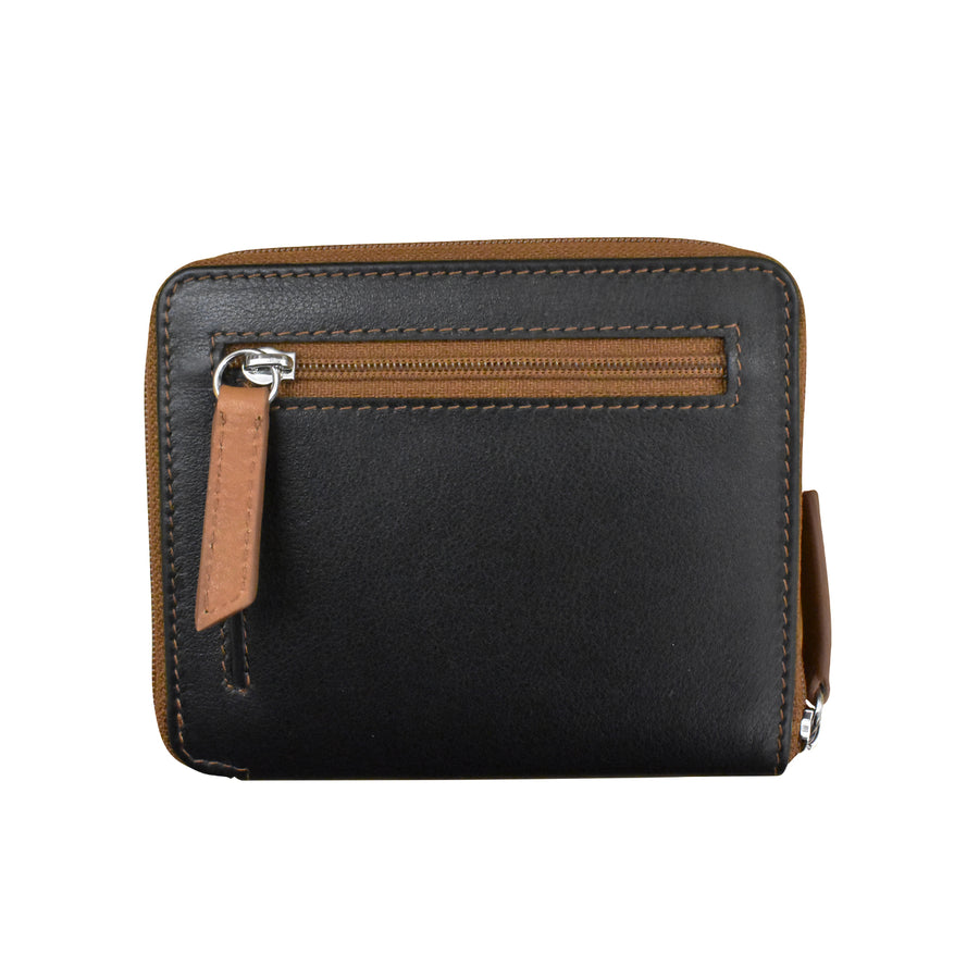 Small Two Tone Zip Around Wallet 7860