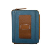 Small Two Tone Zip Around Wallet 7860