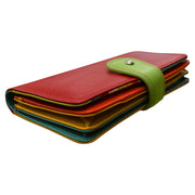 Multicolor Wallet with Tab Closure 7875