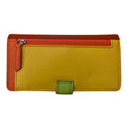 Multicolor Wallet with Tab Closure 7875