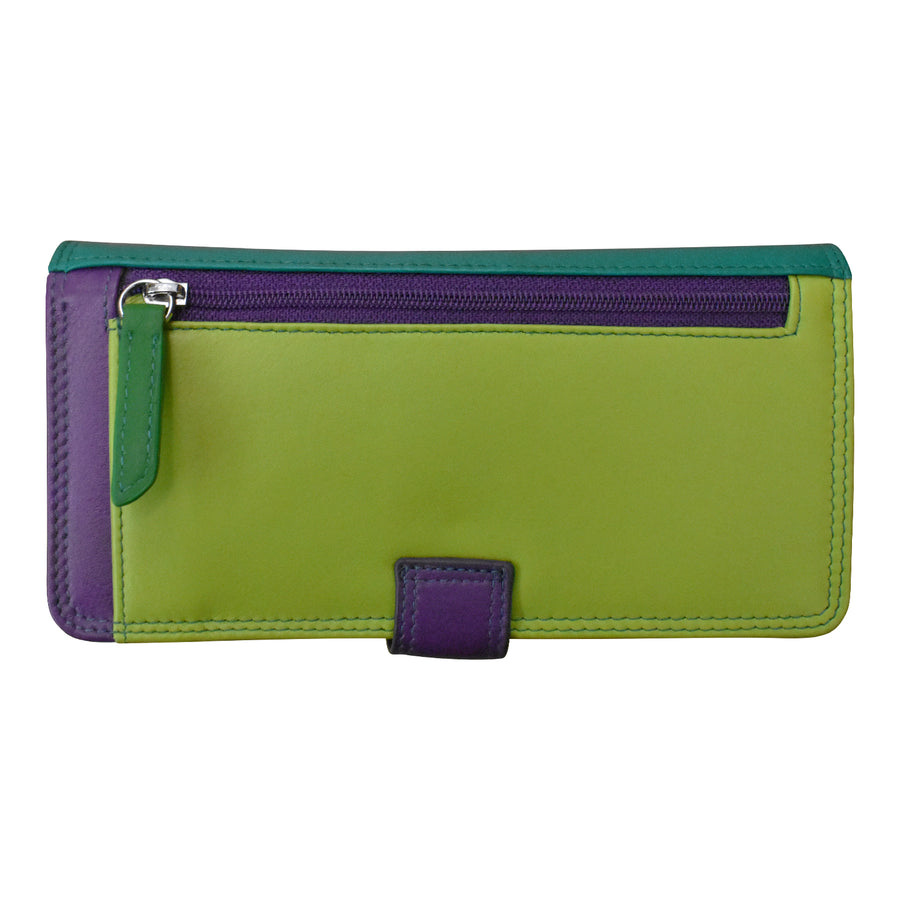 Multicolor Wallet with Tab Closure 7875